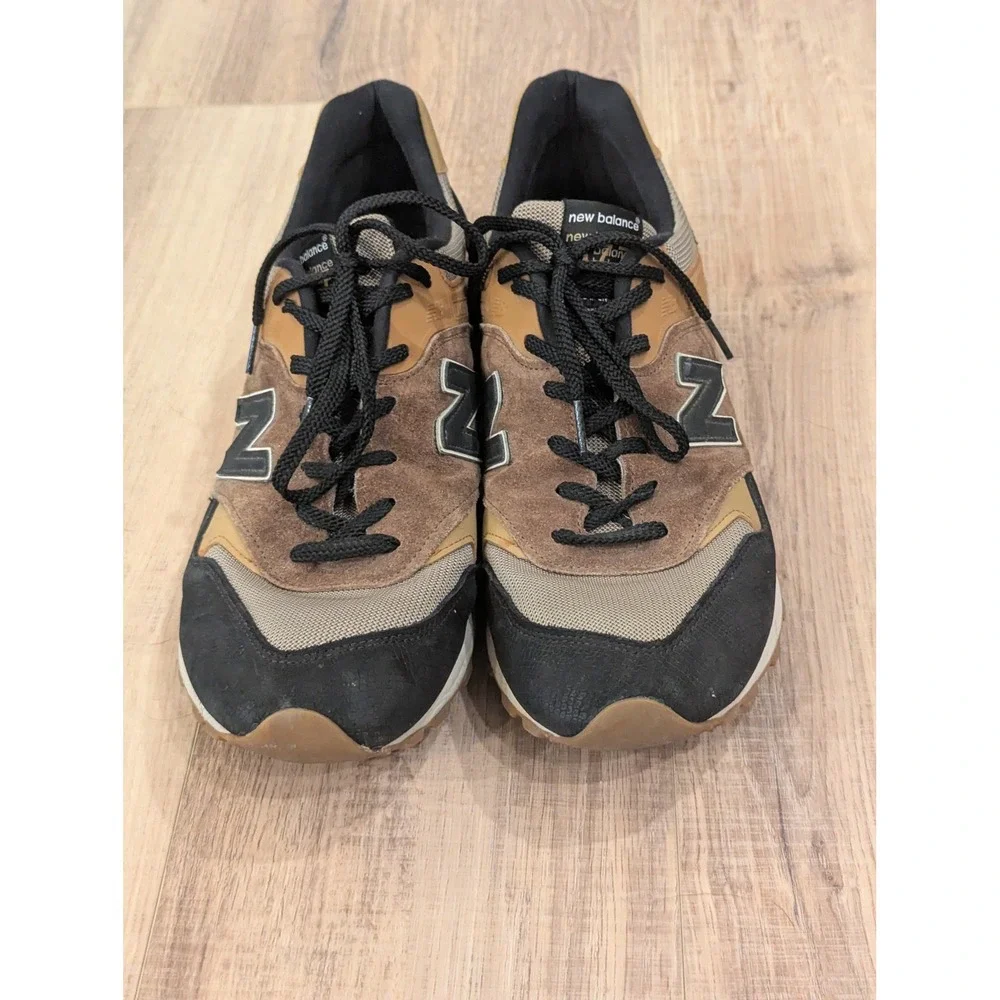 New Balance 577 M577COB Made in England Men's 14 D Brown Black Suede Sneakers